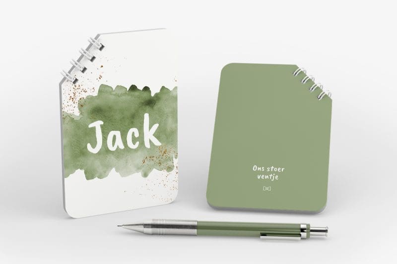 Notitieboekje - Jack waterverf