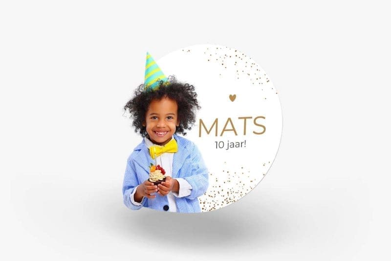 Silhouette Magneet - Gouden confetti met hartje