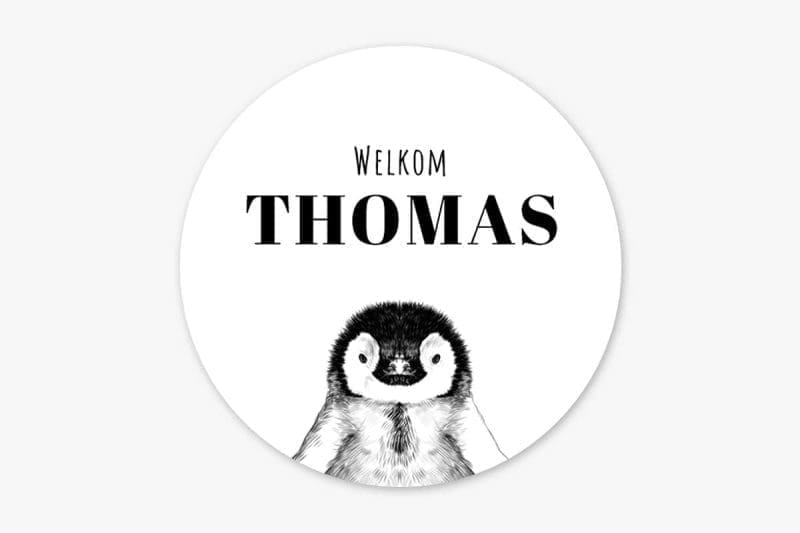 Naamstickers - Thomas Pinguin